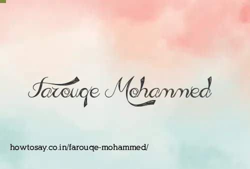 Farouqe Mohammed