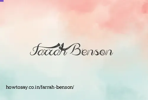 Farrah Benson