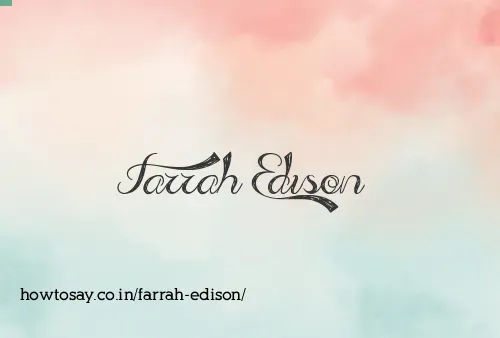 Farrah Edison