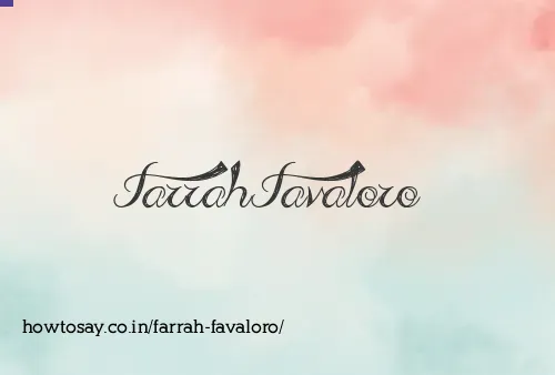Farrah Favaloro