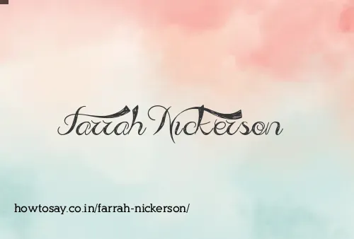 Farrah Nickerson