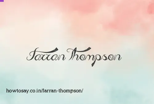 Farran Thompson