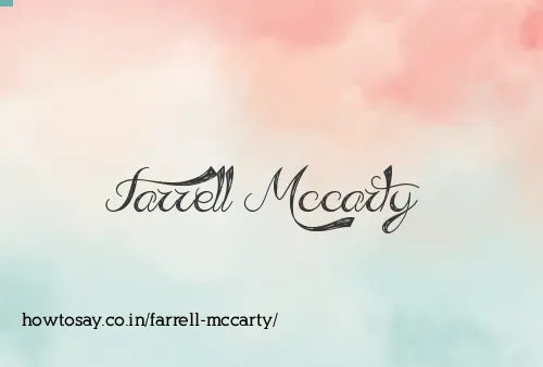 Farrell Mccarty