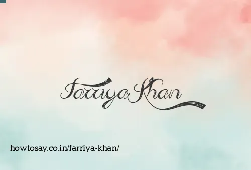 Farriya Khan