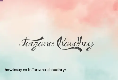 Farzana Chaudhry