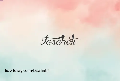 Fasahati