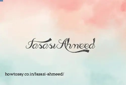 Fasasi Ahmeed