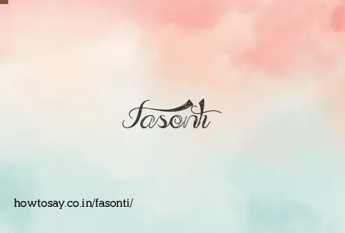 Fasonti