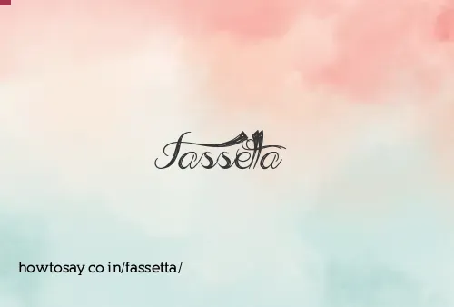 Fassetta