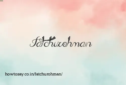 Fatchurohman