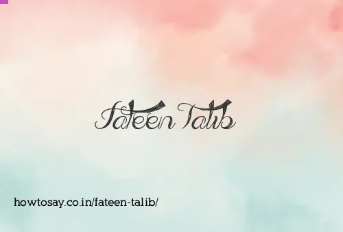 Fateen Talib
