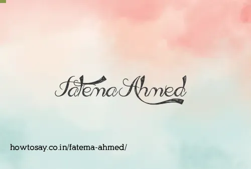 Fatema Ahmed
