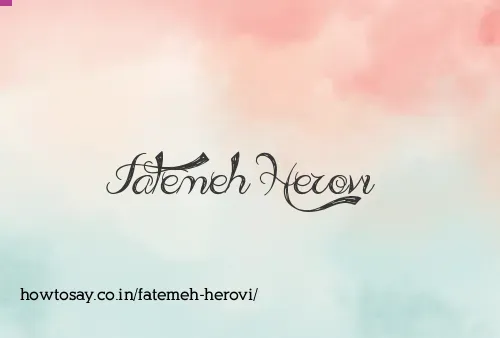 Fatemeh Herovi