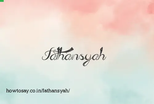 Fathansyah