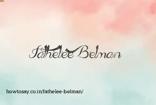 Fathelee Belman