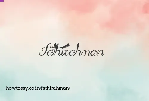 Fathirahman