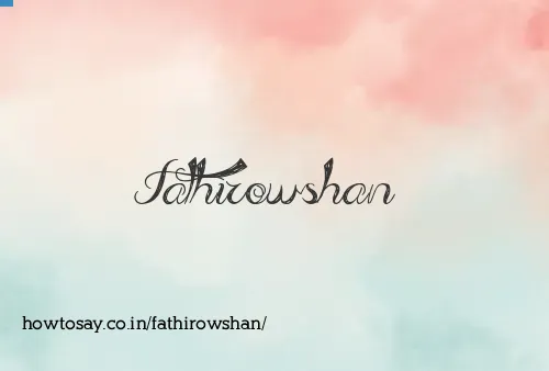Fathirowshan
