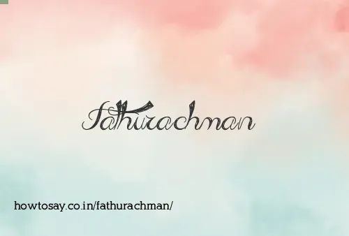 Fathurachman