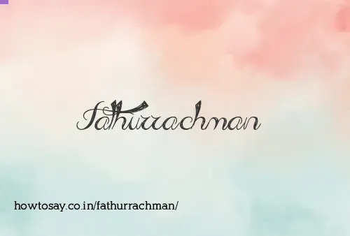 Fathurrachman