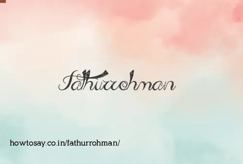 Fathurrohman