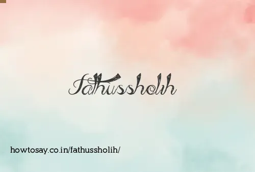 Fathussholih