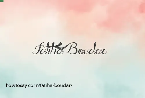 Fatiha Boudar