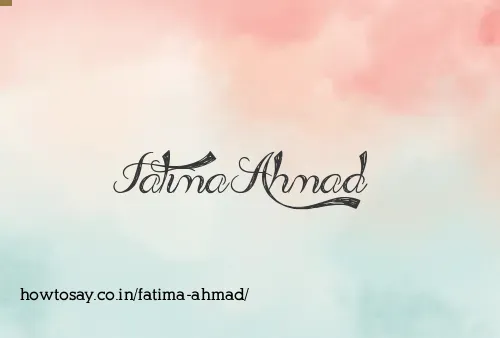 Fatima Ahmad