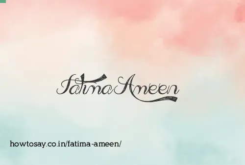 Fatima Ameen