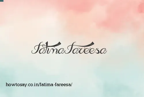 Fatima Fareesa