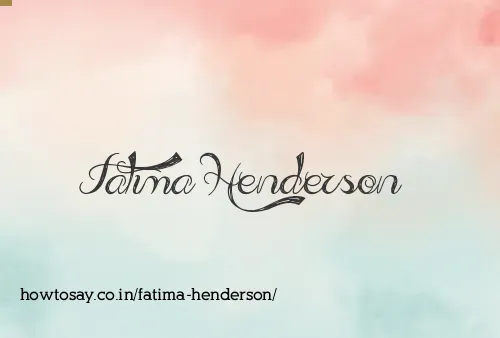 Fatima Henderson