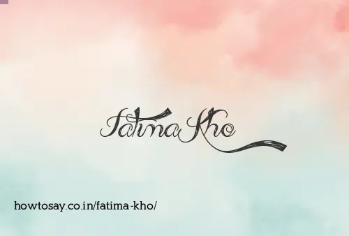 Fatima Kho