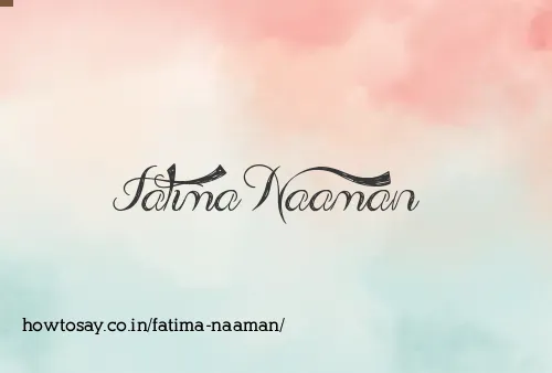 Fatima Naaman