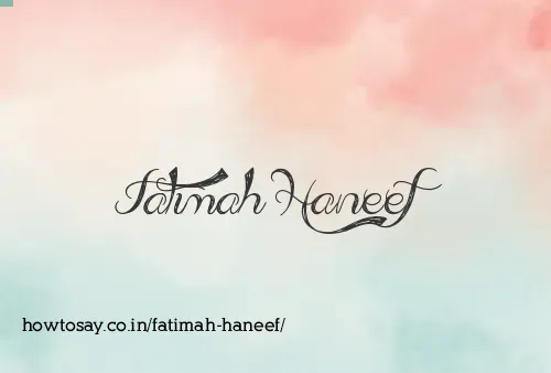 Fatimah Haneef