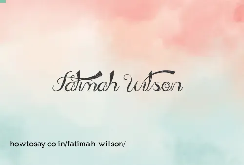 Fatimah Wilson