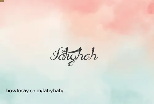 Fatiyhah