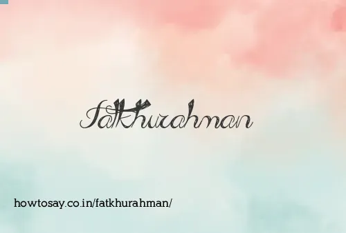 Fatkhurahman