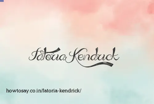 Fatoria Kendrick