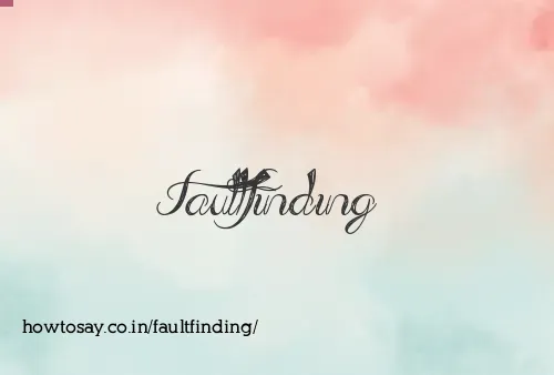 Faultfinding