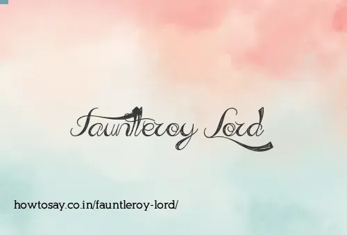 Fauntleroy Lord