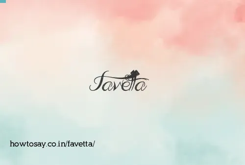 Favetta
