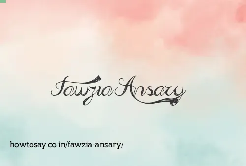 Fawzia Ansary
