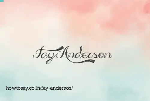 Fay Anderson