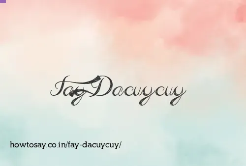 Fay Dacuycuy