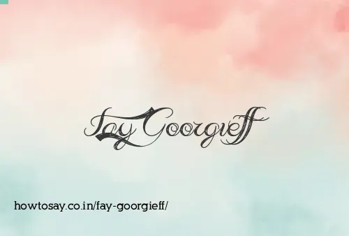 Fay Goorgieff