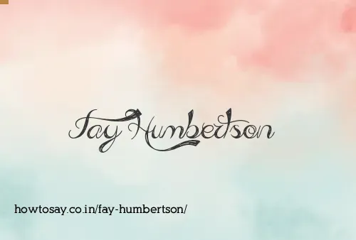 Fay Humbertson