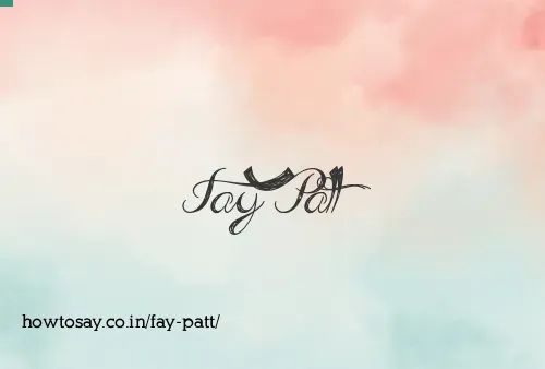 Fay Patt
