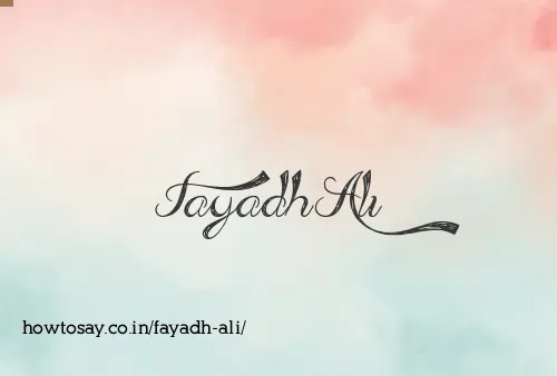 Fayadh Ali
