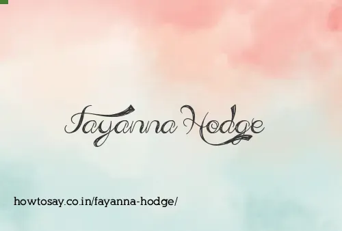 Fayanna Hodge
