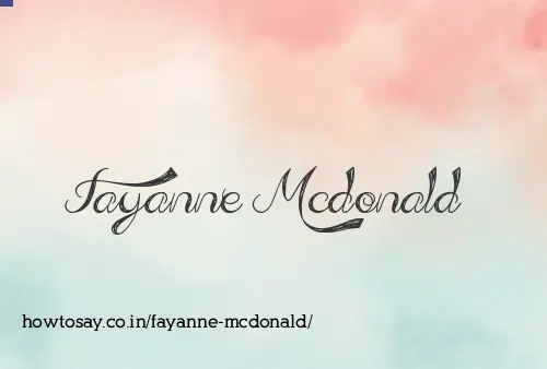Fayanne Mcdonald