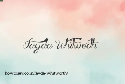 Fayda Whitworth
